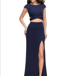 La Femme #24815 Two Piece Prom Dress